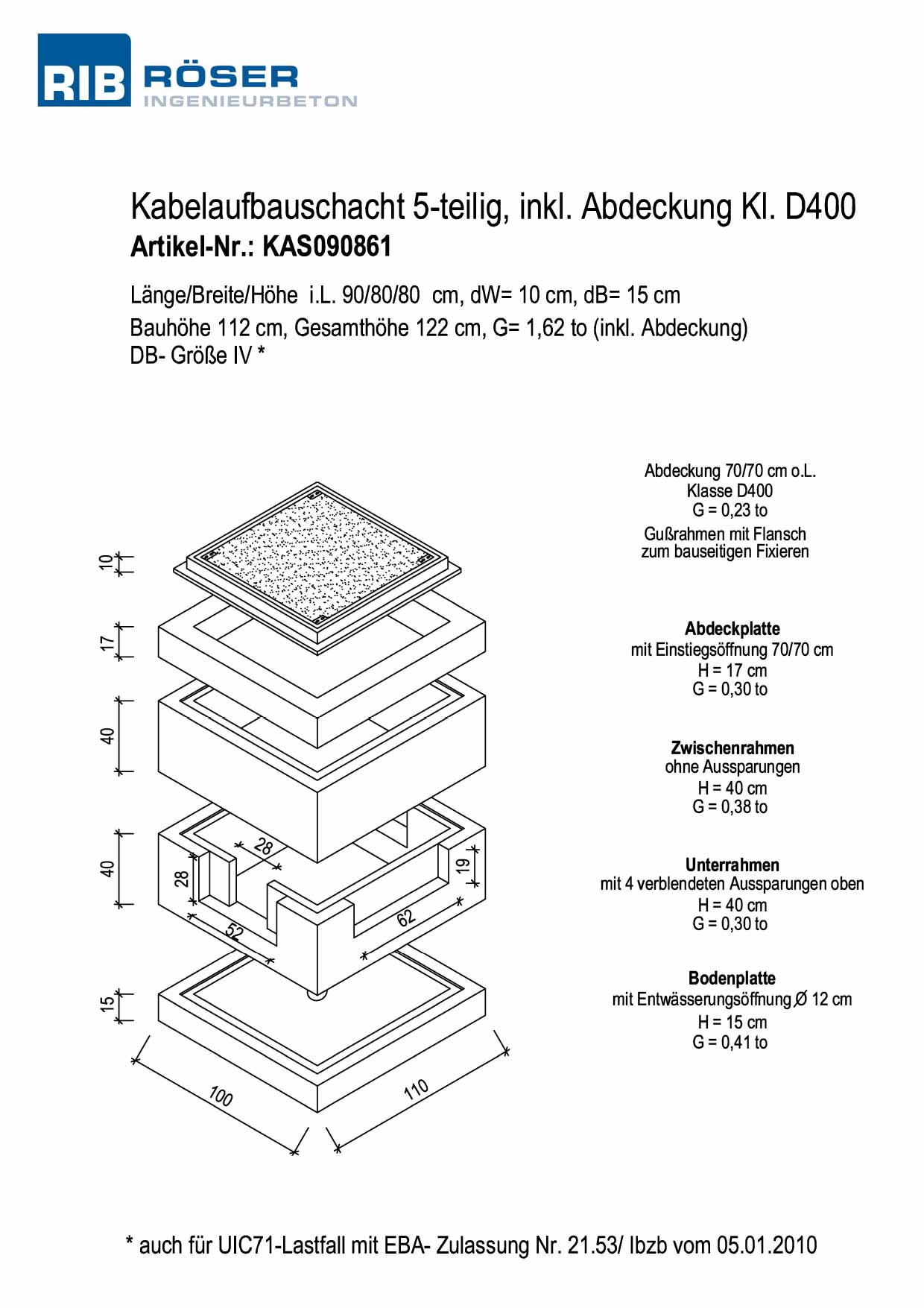 PDF Kabelaufbauschacht DB-Größe IV herunterladen