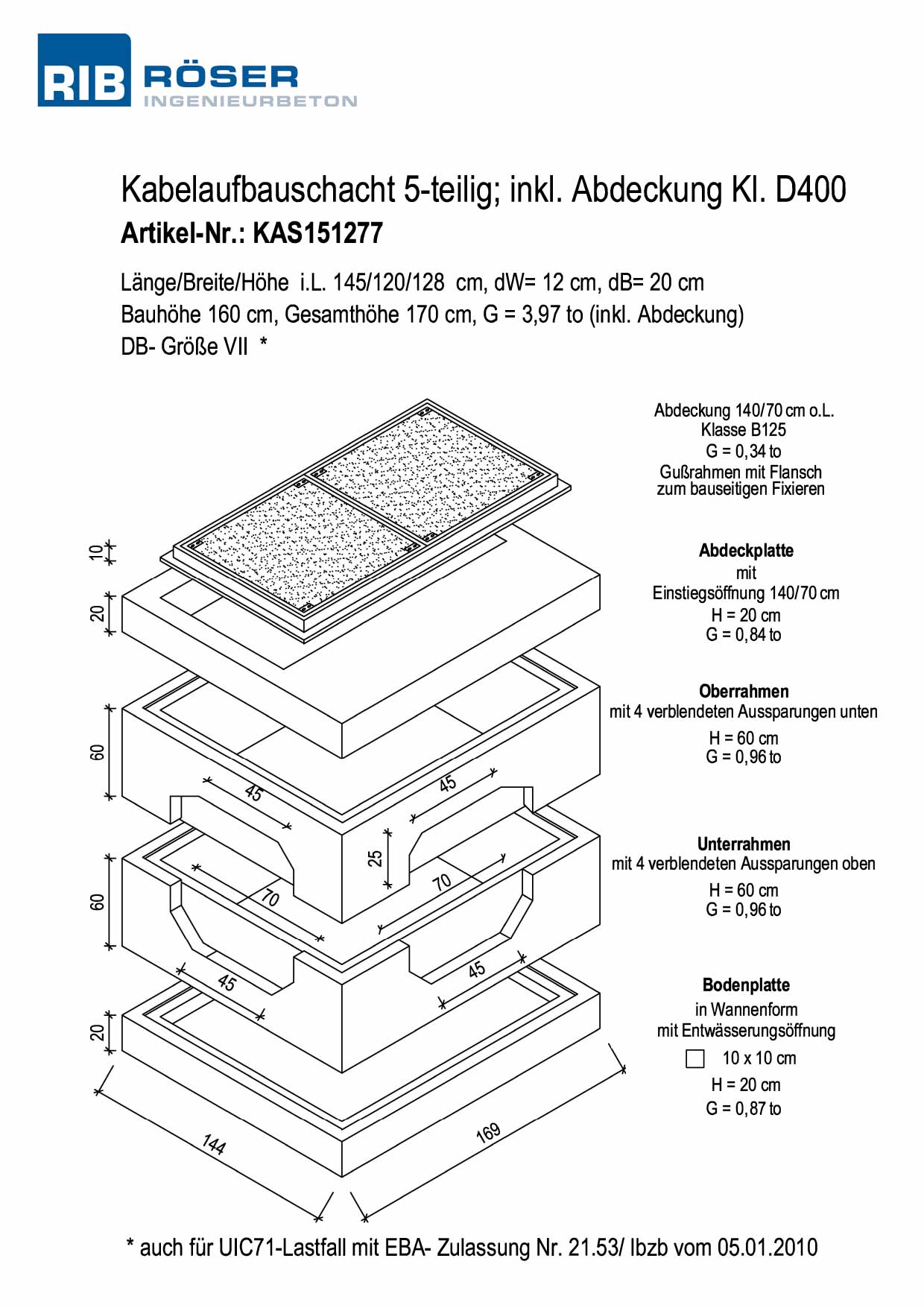 PDF Kabelaufbauschacht DB-Größe VII herunterladen