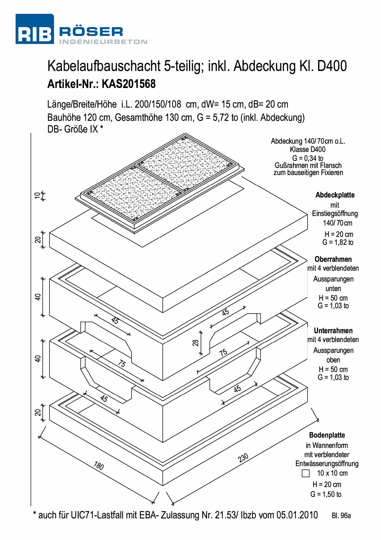 PDF Kabelaufbauschacht DB-Größe IX herunterladen